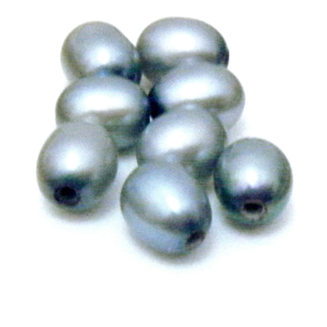 Grey 4-4.5mm Half Drilled Drop Single Pearls